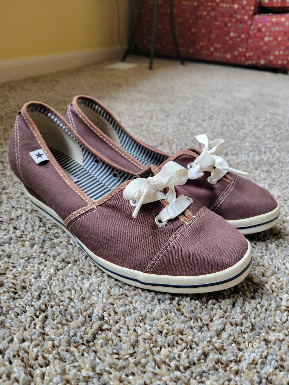 Converse Women’s Slip-On Canvas Sneakers in Brown - Picture 2 of 6